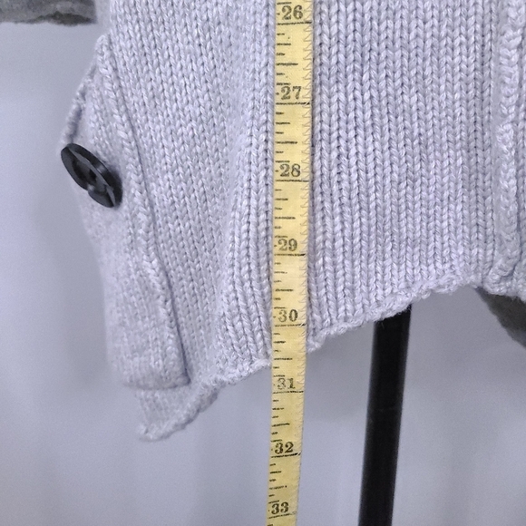 Soft Surroundings Tunic Knit Sweater XS Light Gray Dolman Sleeve V Neck Pockets - Picture 10 of 10